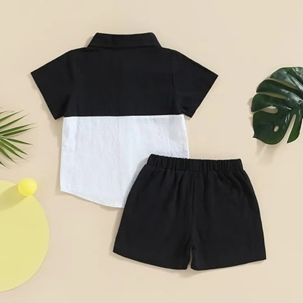 Cotton Colorblock Shirt & Shorts For Boys (1 - 7 Years)