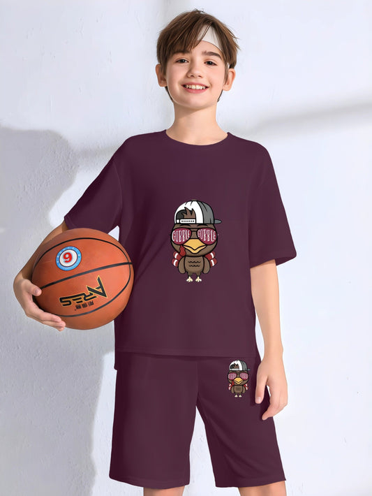 Wine Cool Bird Printed Co-Ord Set