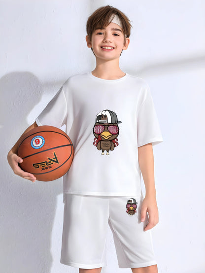 White Coo Bird Printed Co-Ord Set