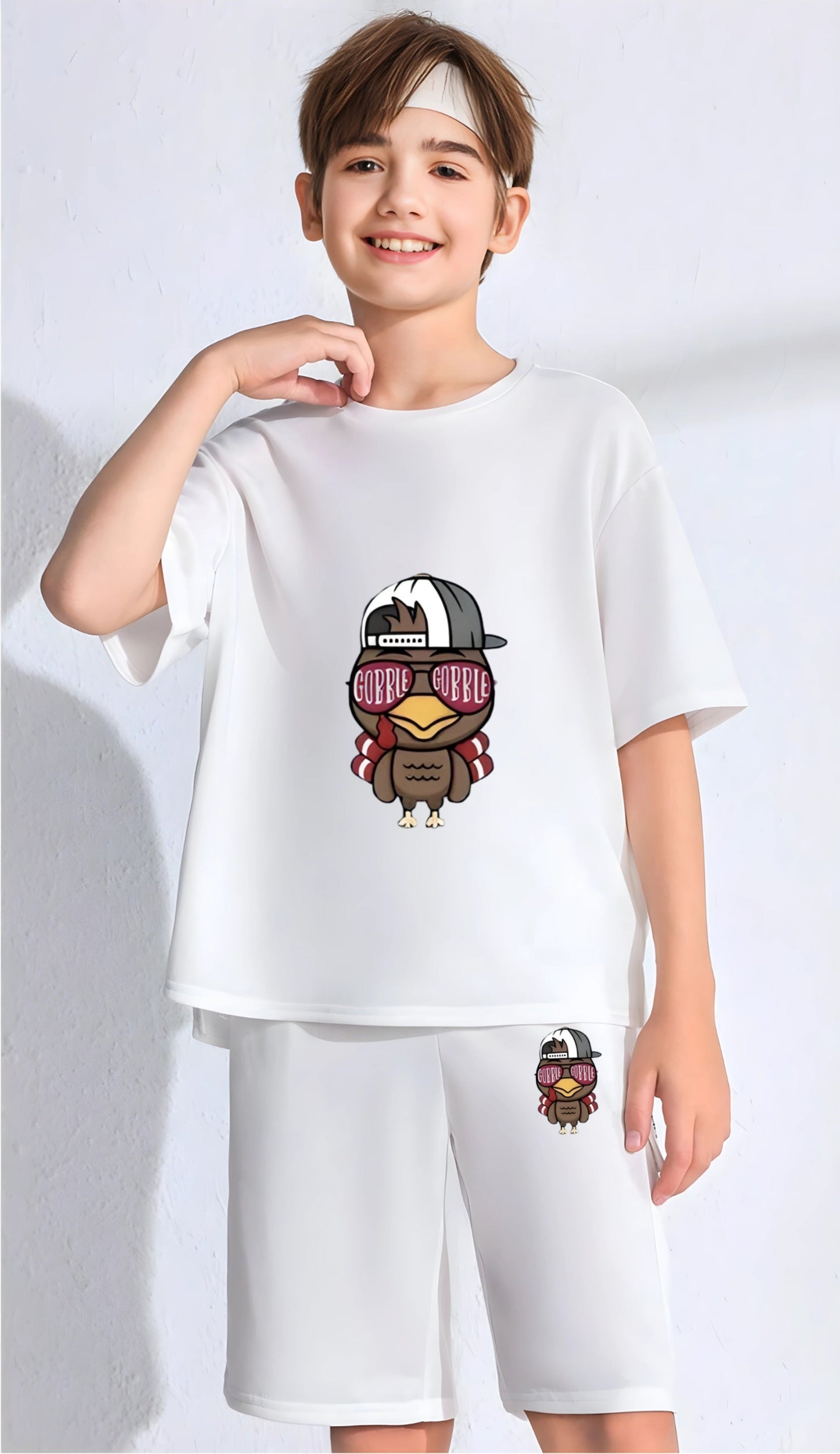White Coo Bird Printed Co-Ord Set
