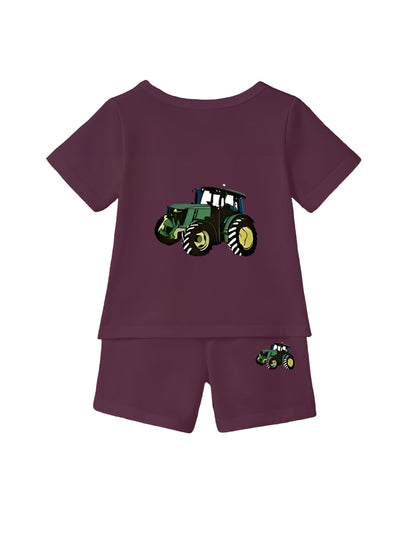 Wine Tractor Printed Co-Ord Short Set