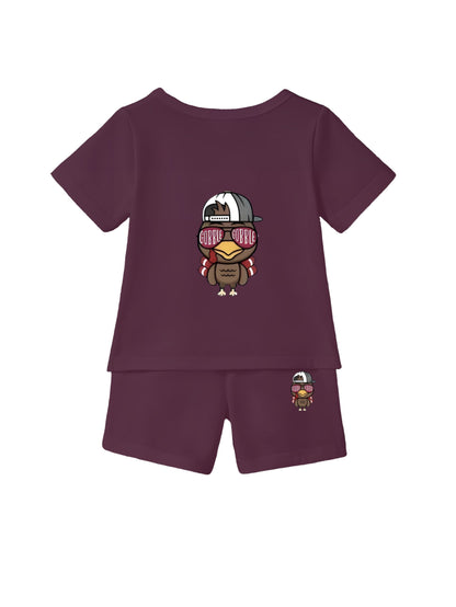 Wine Cool Bird Printed Co-Ord Set