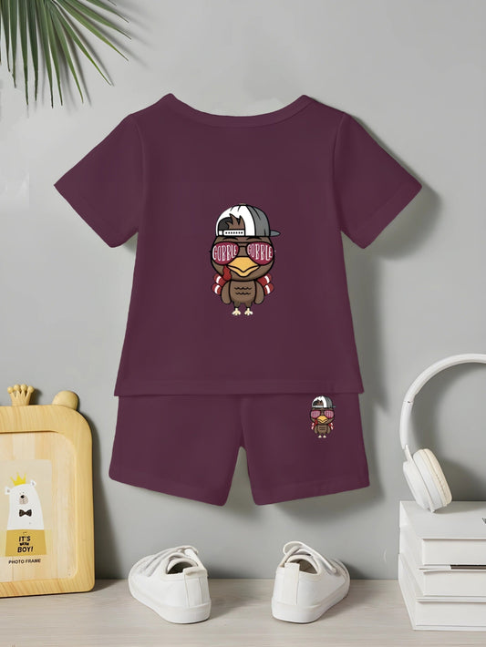 Wine Cool Bird Printed Co-Ord Set