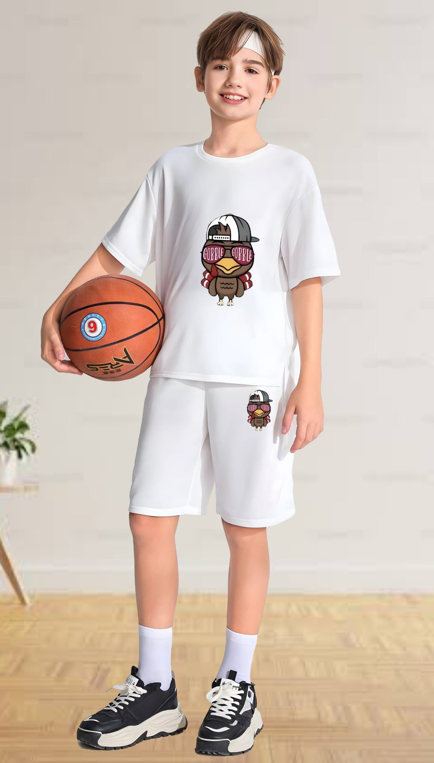 White Coo Bird Printed Co-Ord Set